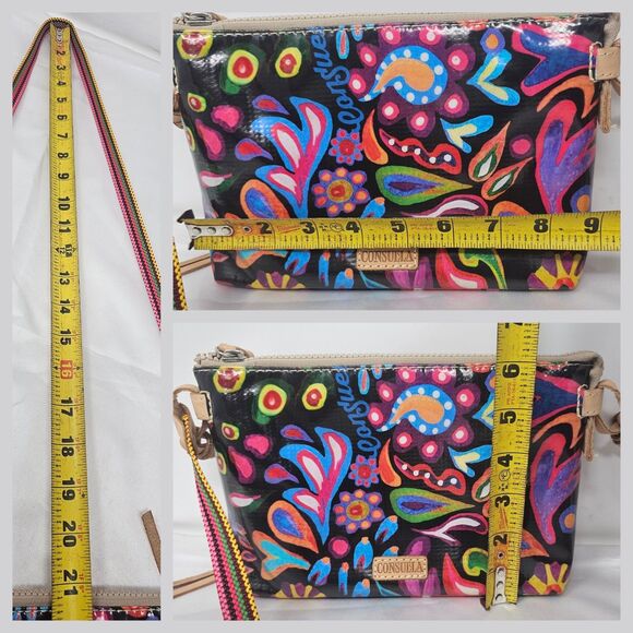 **$OLD**Consuela Sophie Black Swirly Midtown Crossbody Multicolor NWOT - Picture 10 of 10